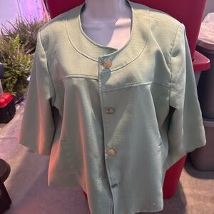 Mint Green Button-Up Jacket 90